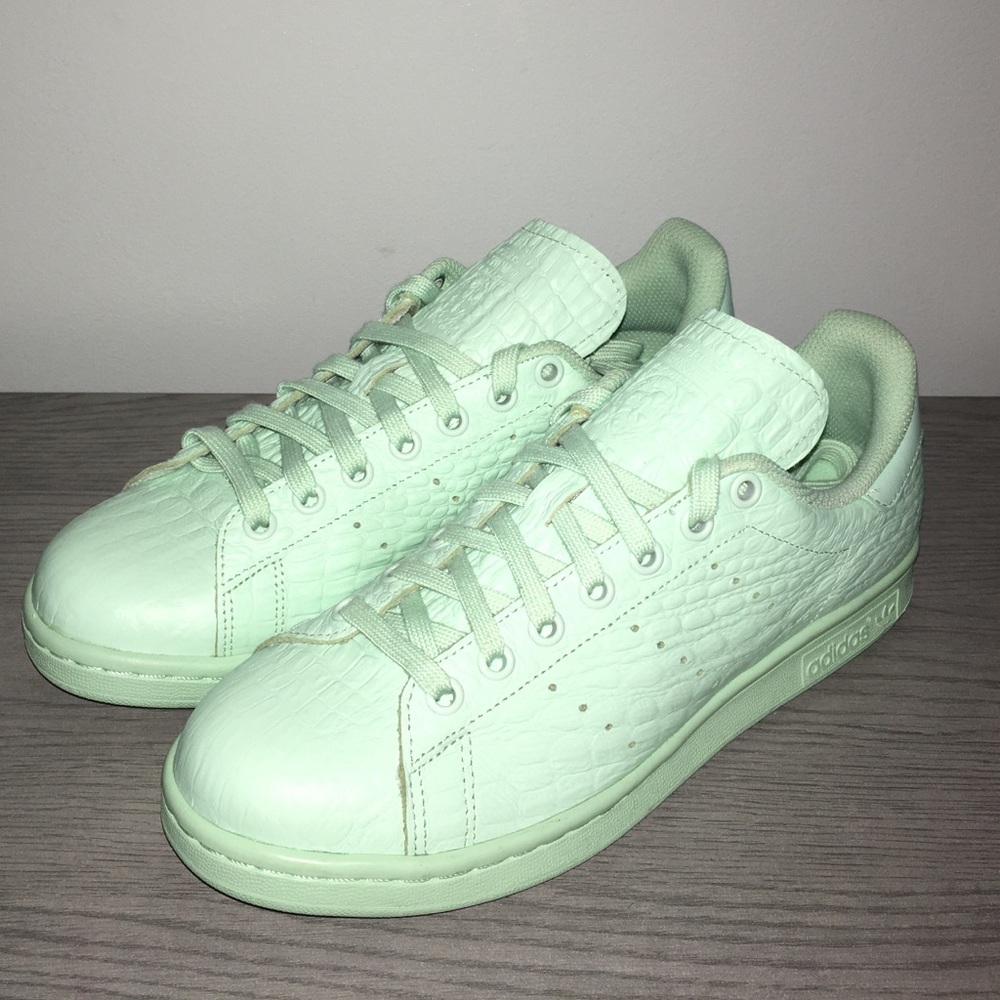 RARE Adidas Stan Smith Reptile Mint/Green Sz 8.5 - Picture 2 of 11